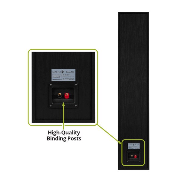 Main product image for Dayton Audio Classic T65 Floor-Standing Tower Speaker Pair Black300-256